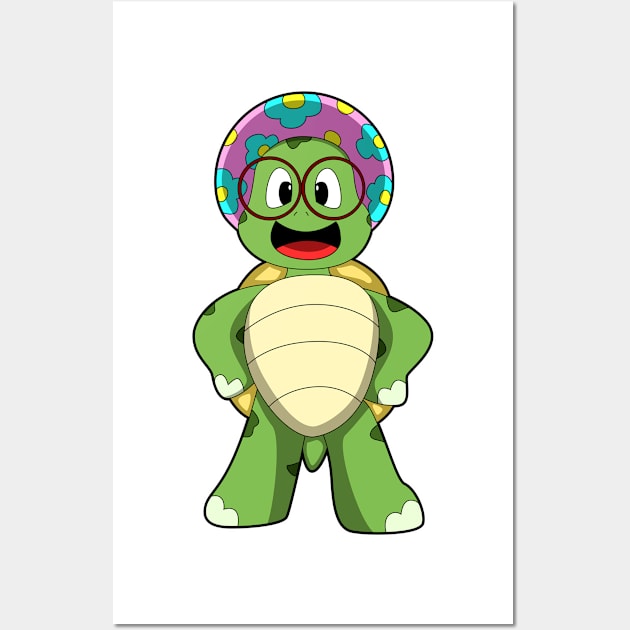 Turtle with Hat Wall Art by Markus Schnabel